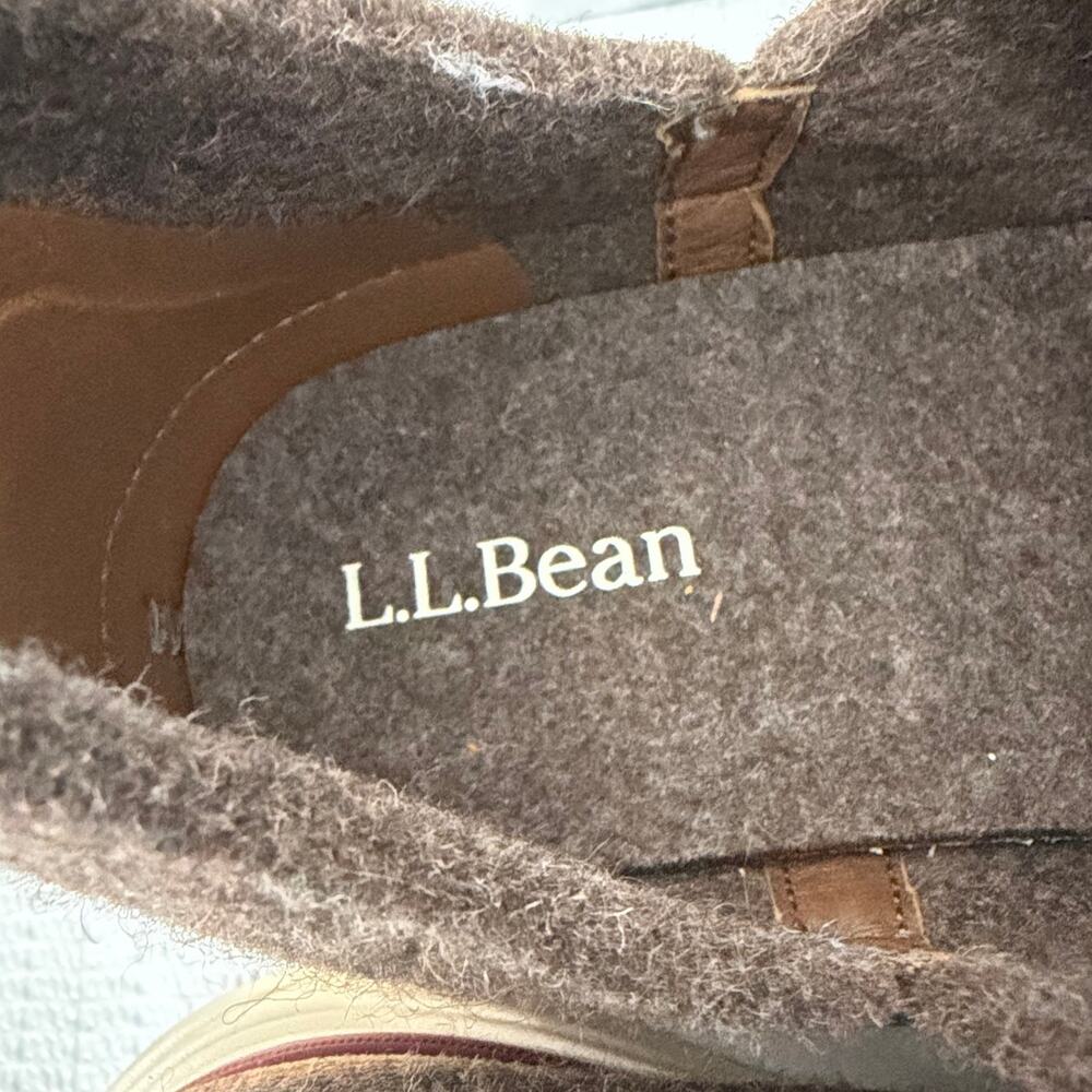 LL Bean Downeast Wool Slip On Shoes Women’s Size 8 M Brown Toasted Coconut - Picture 5 of 11